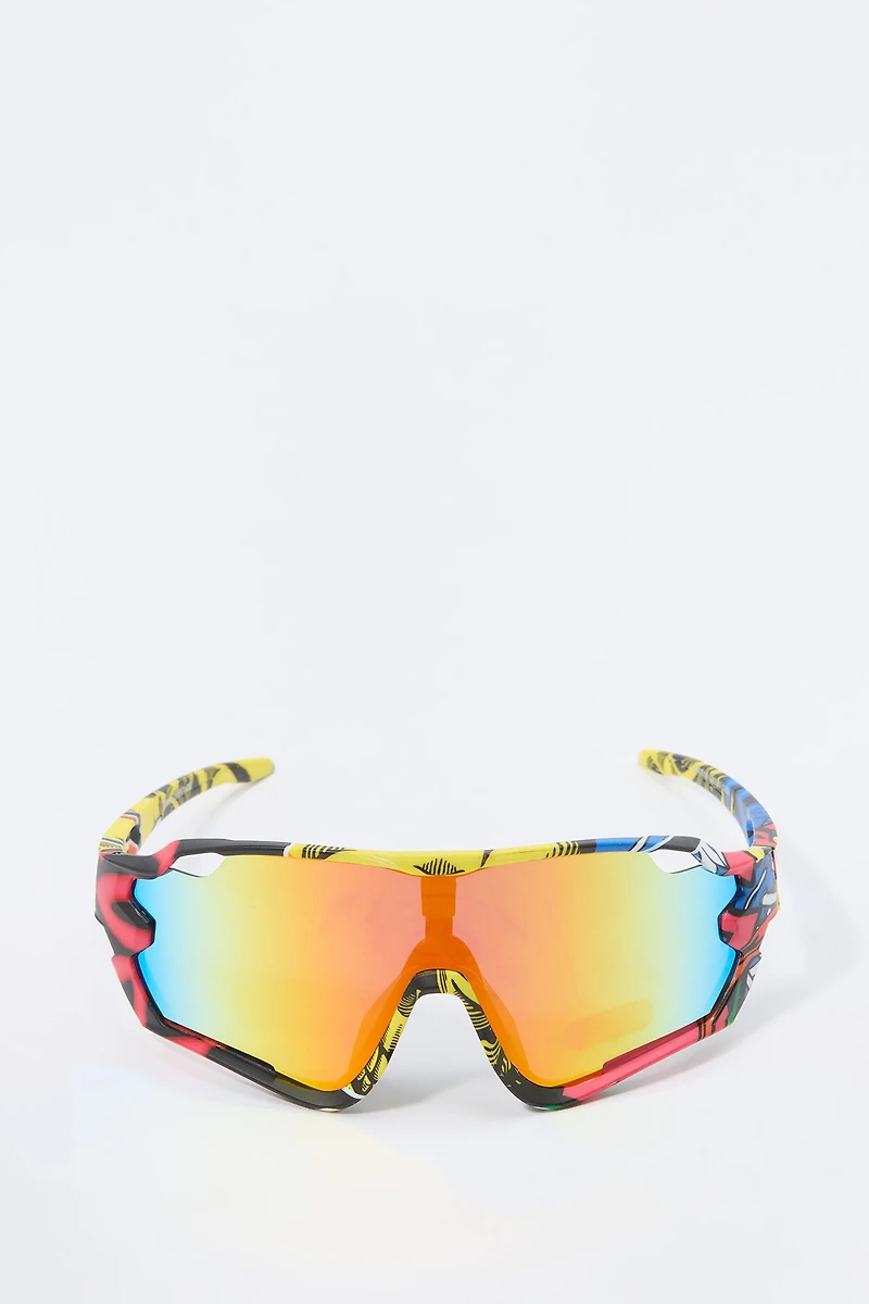 Lunettes de soleil avec motif abstrait