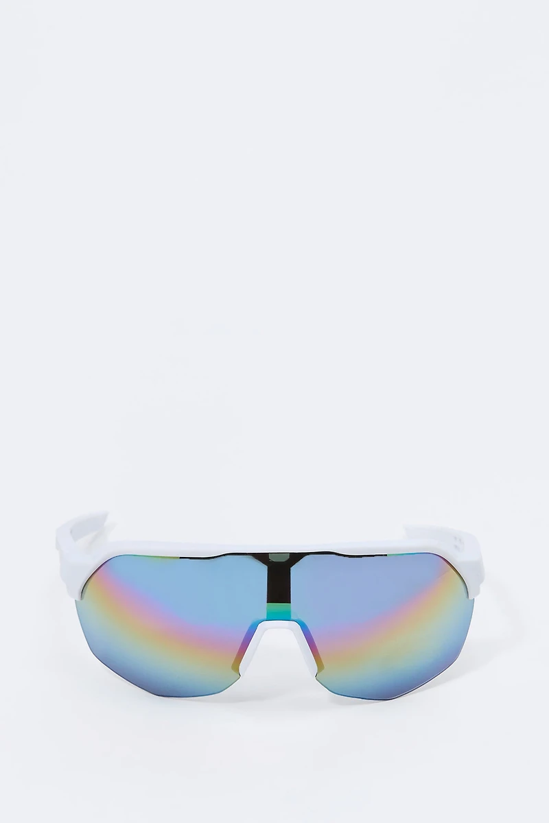 Rimless Curved Shield Sunglasses