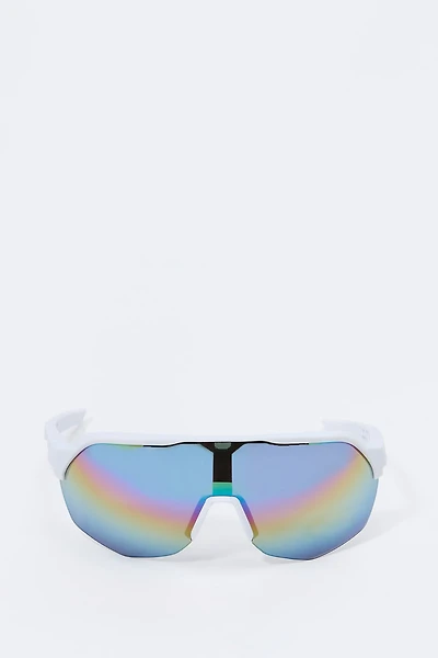 Rimless Curved Shield Sunglasses