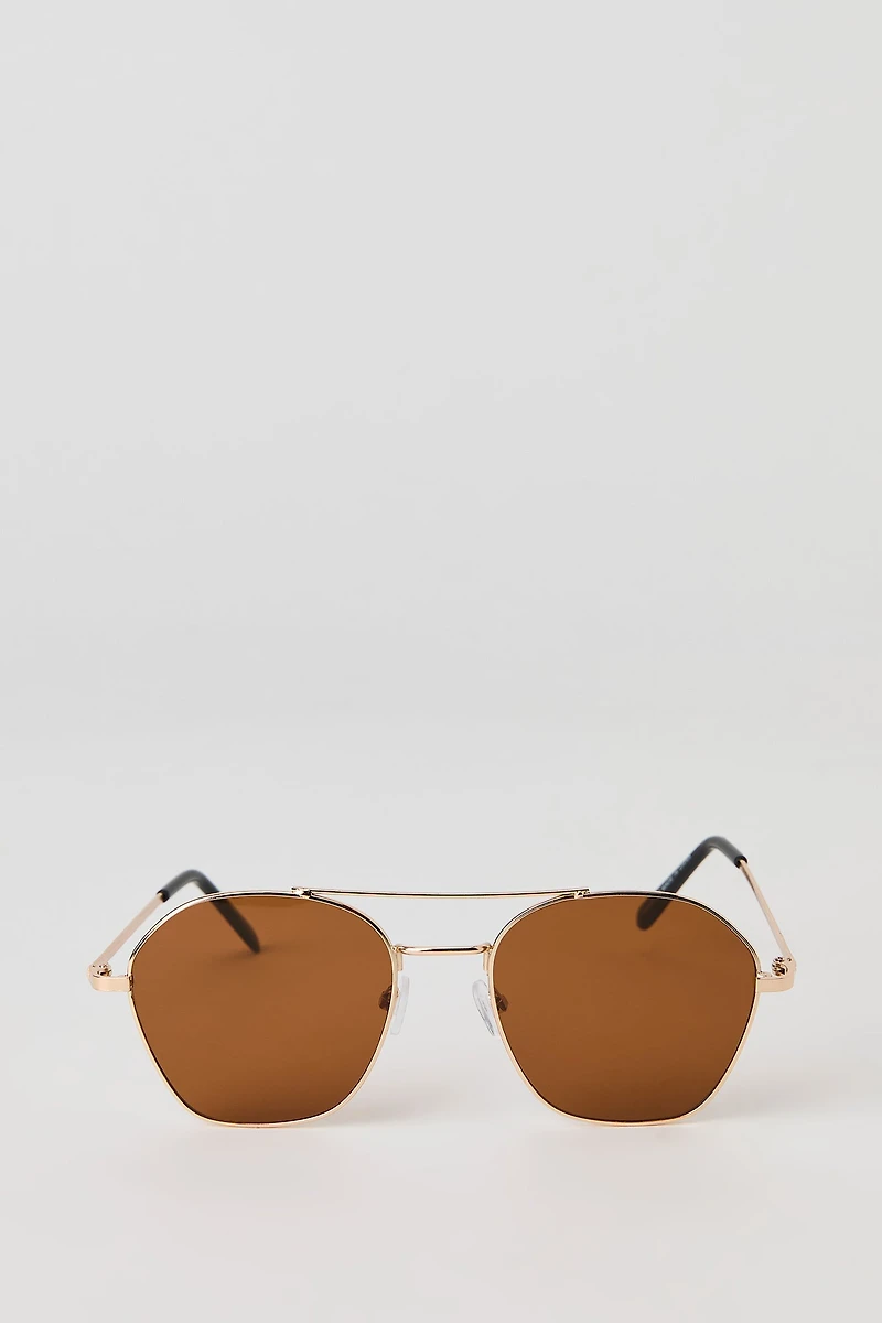 Lunettes de soleil aviateur rondes