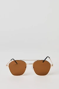 Lunettes de soleil aviateur rondes