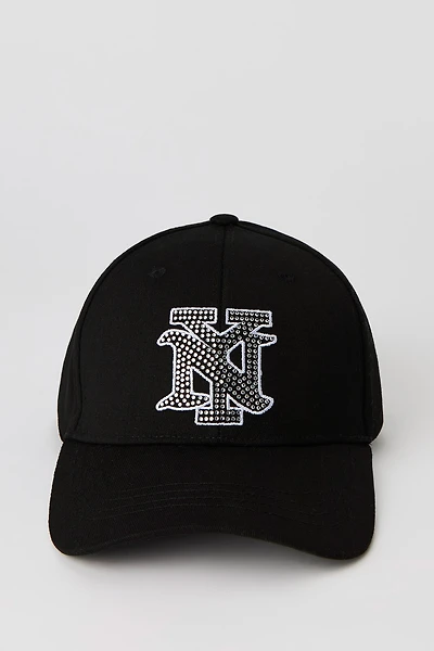 City Rhinestone Embroidered Baseball Hat