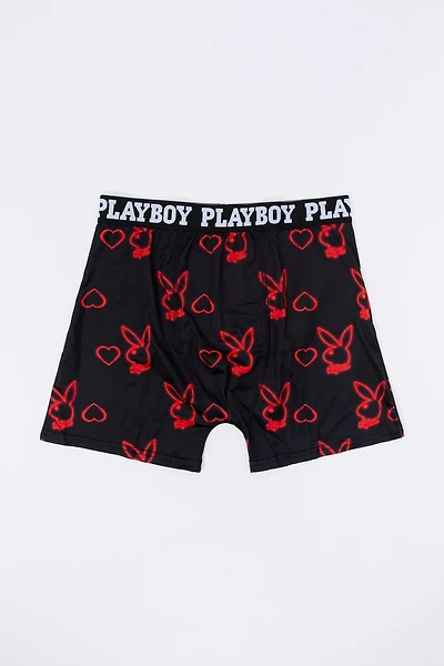 Playboy Heart Print Boxer Brief