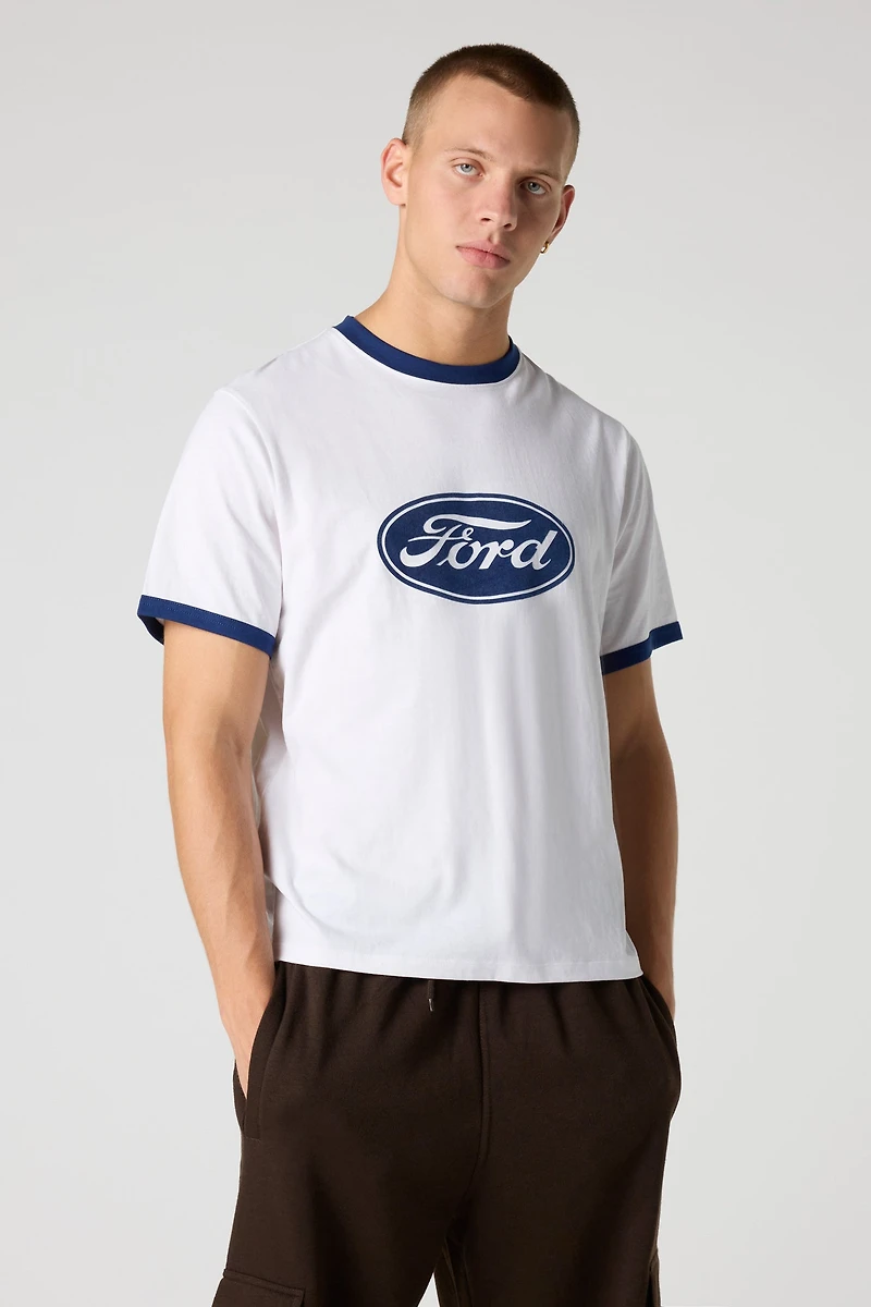 Ford Flocked Print T-Shirt