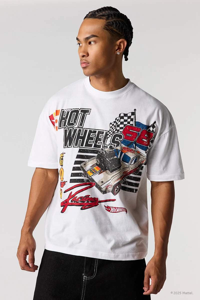 T-shirt décontracté à imprimé Hot Wheels