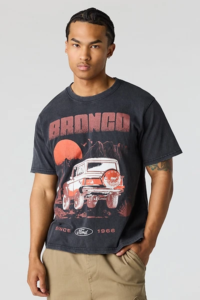 T-Shirt délavé à imprimé Ford Bronco Graphic Washed