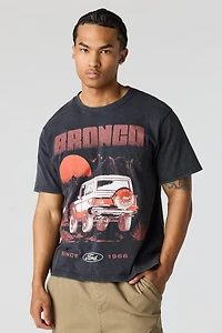 T-Shirt délavé à imprimé Ford Bronco Graphic Washed