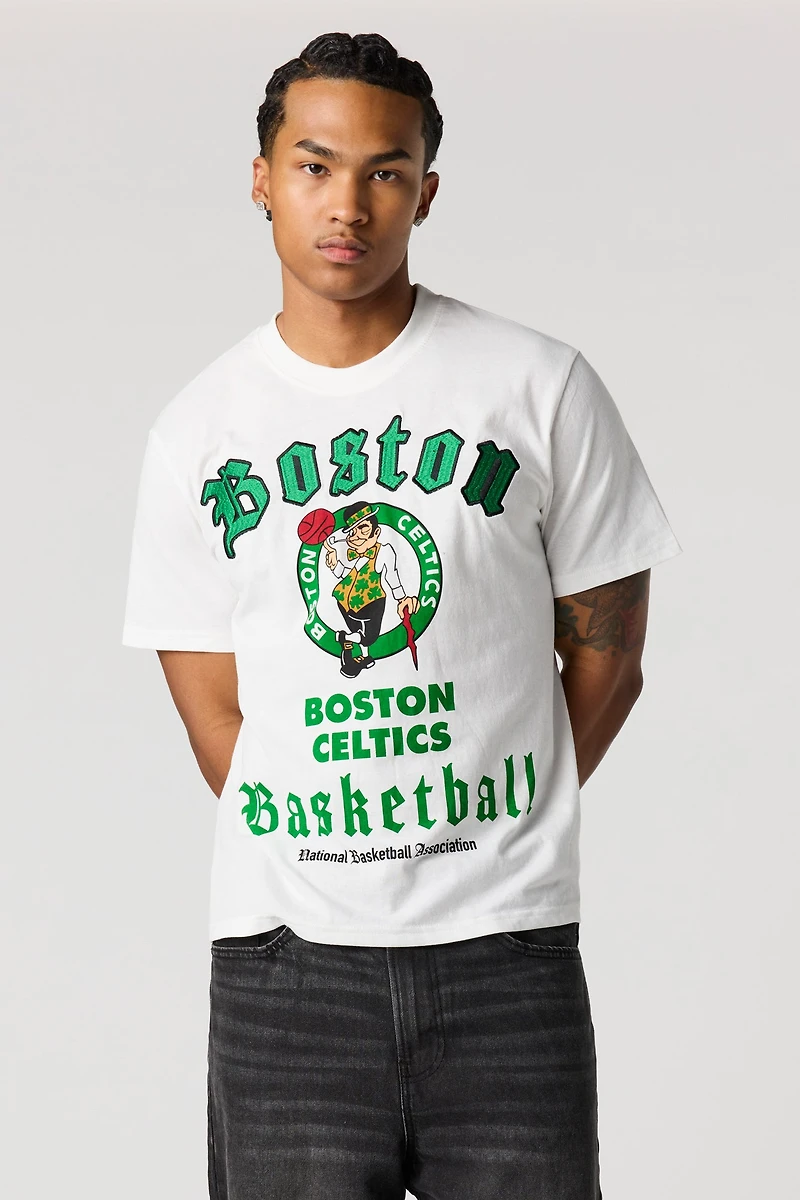Boston Celtics Embroidered Graphic T-Shirt