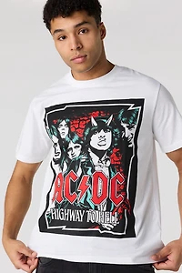 T-shirt en coton épais de luxe à imprimé AC/DC