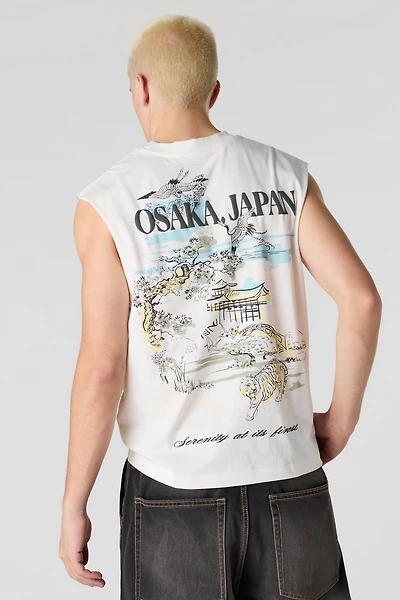 Débardeur sport à imprimé Japan