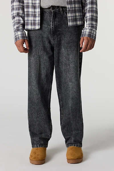 Jean baggy délavé noir