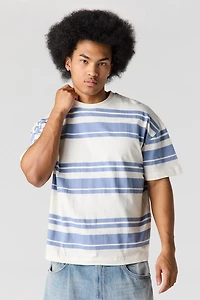 T-shirt décontracté rayé