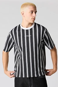 Malibu Embroidered Striped T-Shirt