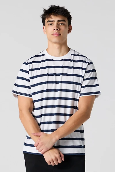 T-shirt ras du cou rayé