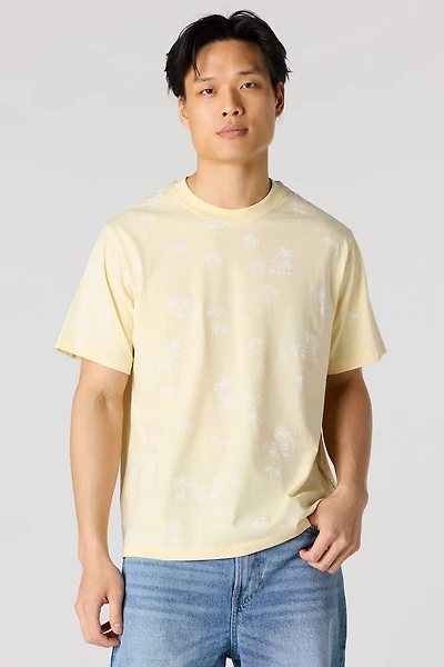 T-shirt avec motif tropical