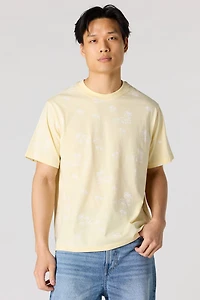 T-shirt avec motif tropical