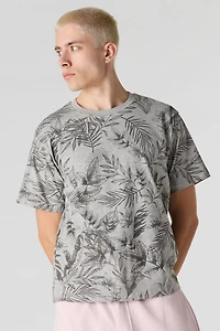 T-shirt à imprimé Feuille