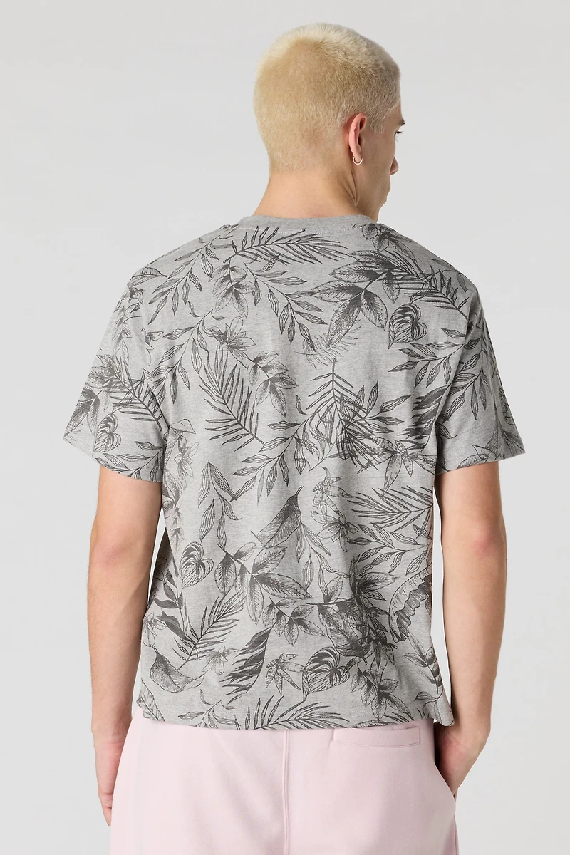 T-shirt à imprimé Feuille