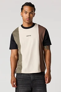 Colourblock Embroidered T-Shirt