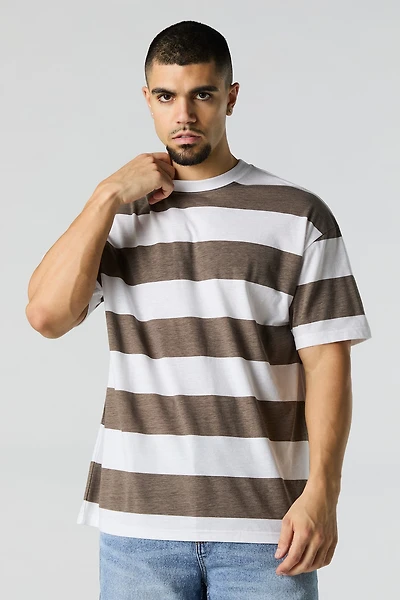 T-shirt décontracté rayé