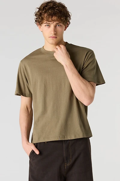 Solid Crew Neck T-Shirt