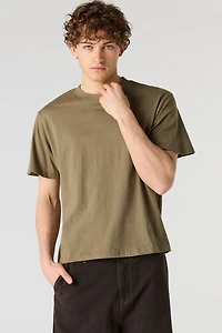Solid Crew Neck T-Shirt