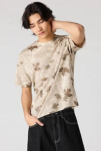 Camo Print Crewneck T-Shirt