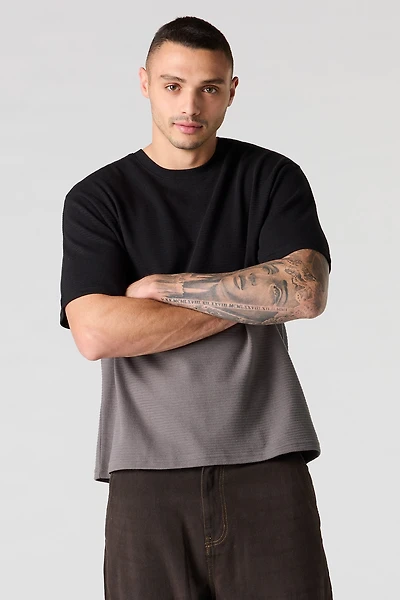 Ribbed Colourblock T-Shirt