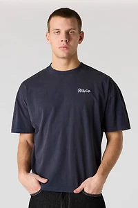 Embroidered Washed Relaxed T-Shirt
