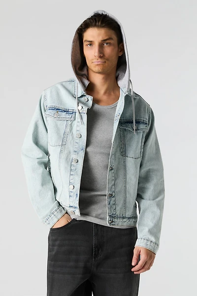 Blouson à capuchon en denim