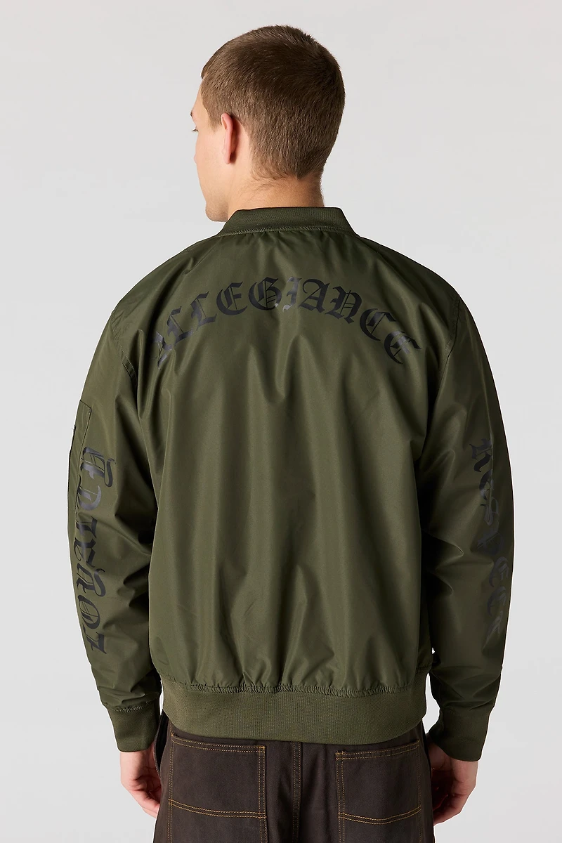 Graphic Bomber Jacket