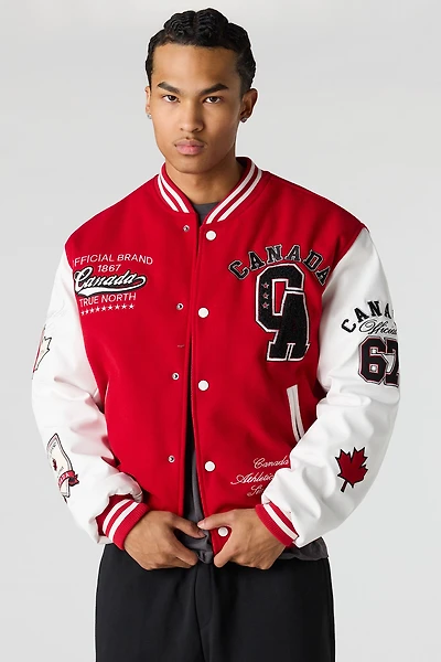 Canada Embroidered Varsity Jacket