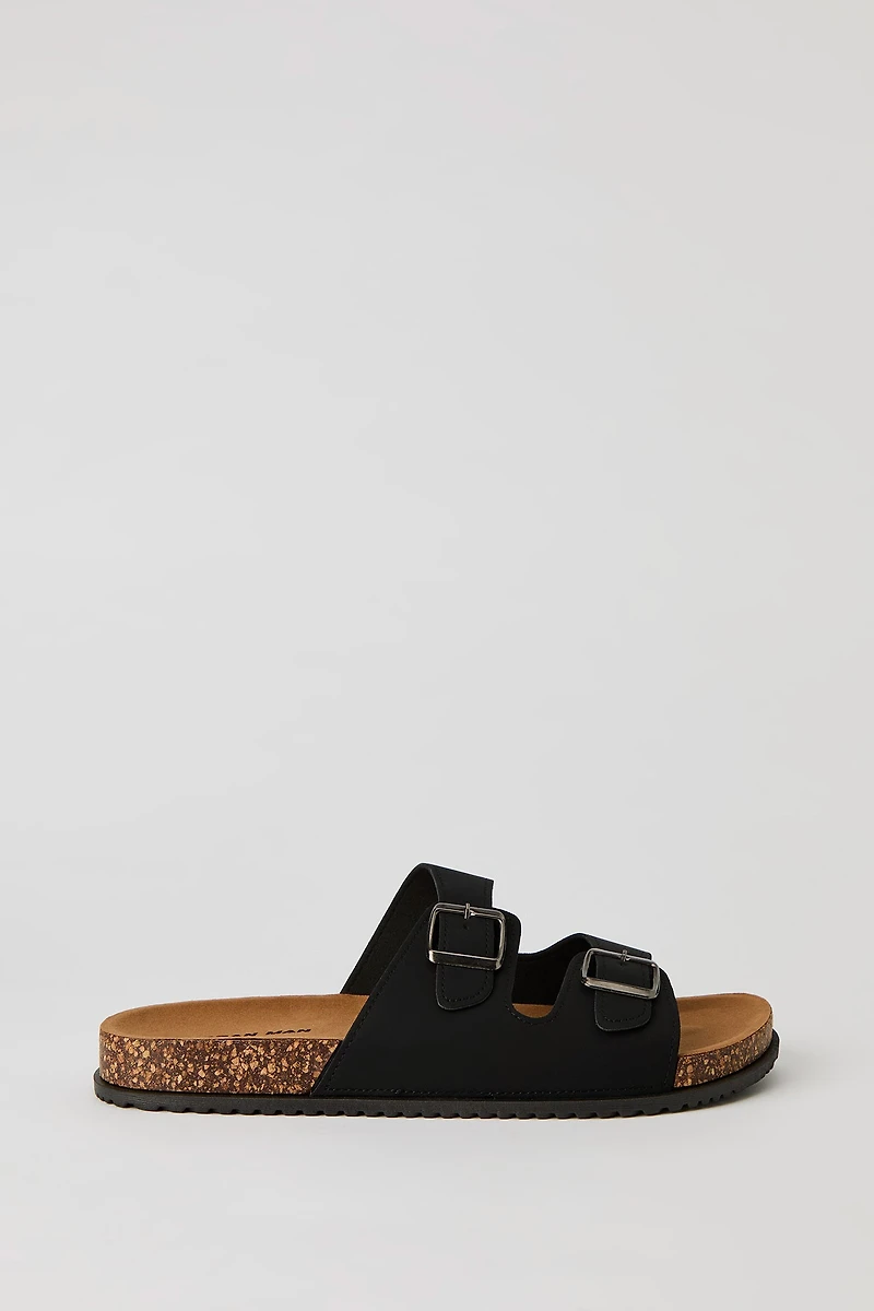 Double Buckle Cork Sandal
