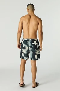 Printed Drawstring Swim Short