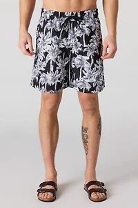 Palm Tree Print Swim Short