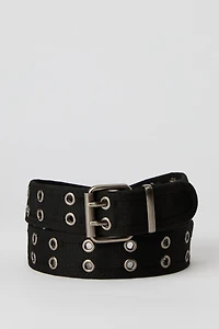 Ceinture en toile avec oeillets doubles