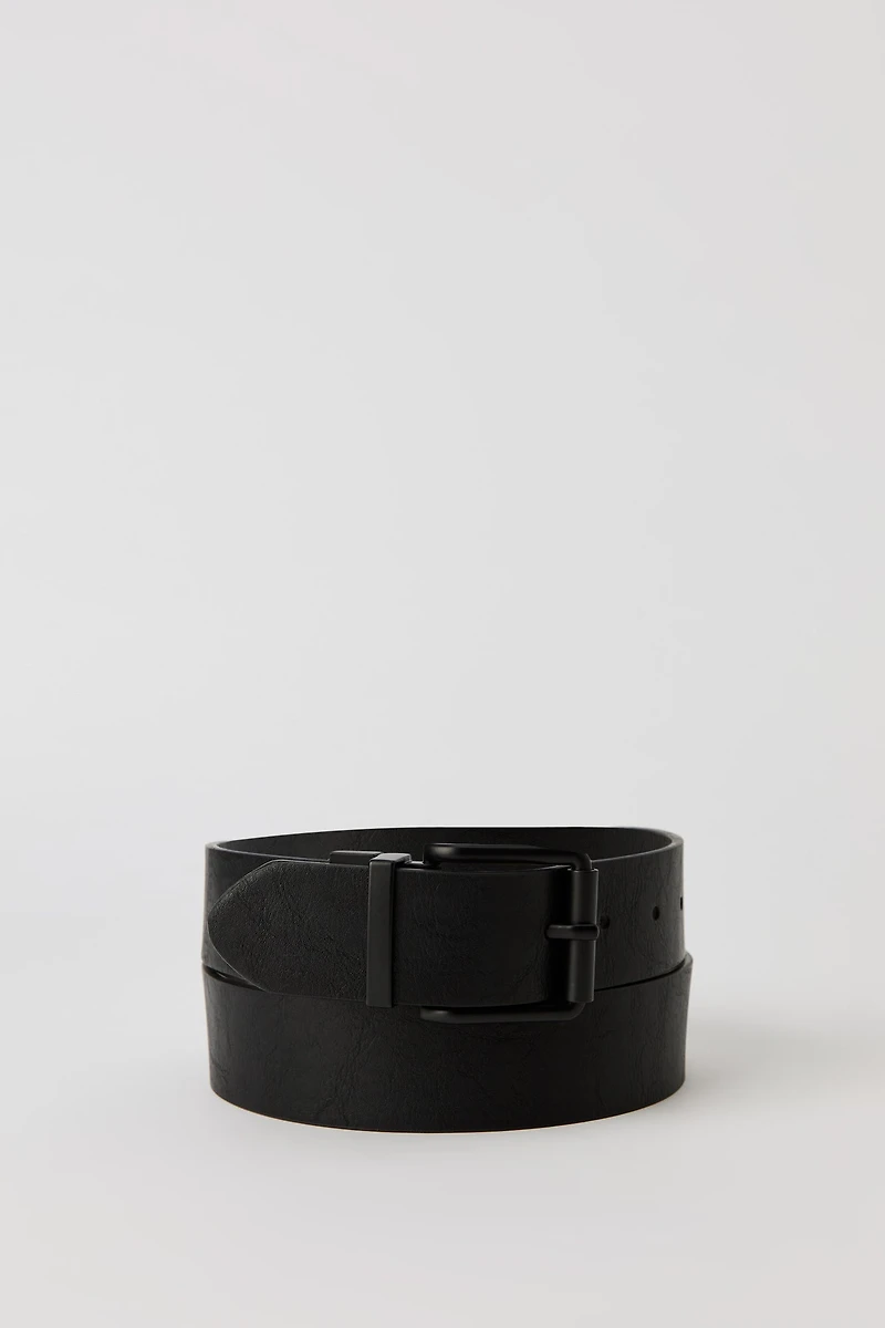 Faux Leather Reversible Belt
