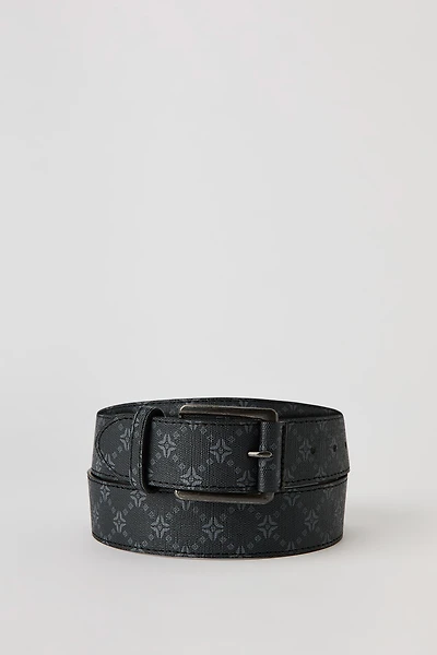 Printed Faux-Leather Belt