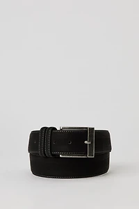 Faux Leather Contrast Stitch Belt