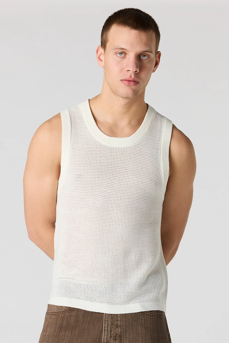 Débardeur en tricot ajouré