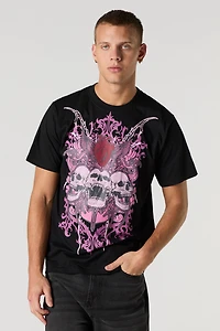 T-shirt à imprimé Skull Heart