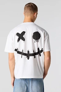 Graffiti Smiley Graphic T-Shirt