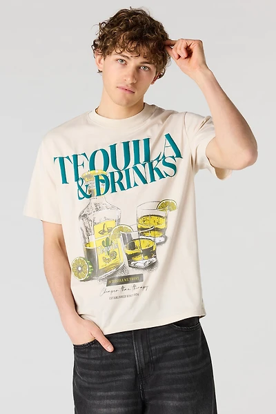 T-shirt à imprimé en relief Cocktail