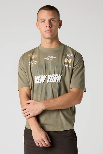 NYC Puffed Print Relaxed T-Shirt