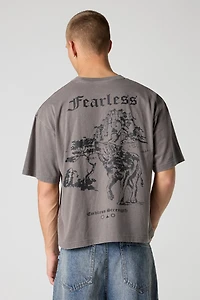 Fearless Graphic Washed Boxy T-Shirt