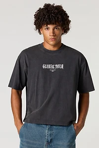 T-shirt carré délav