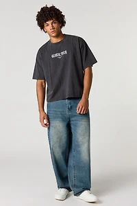 T-shirt carré délav