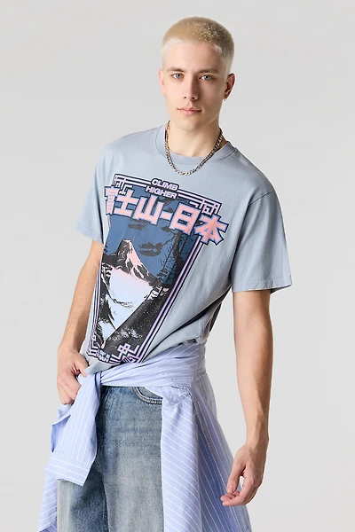 Mount Fuji Graphic Washed T-Shirt
