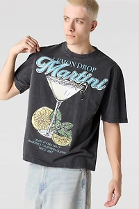 Martini Graphic Washed T-Shirt