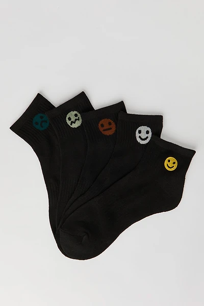 Smiley Quarter Socks (5 Pack)